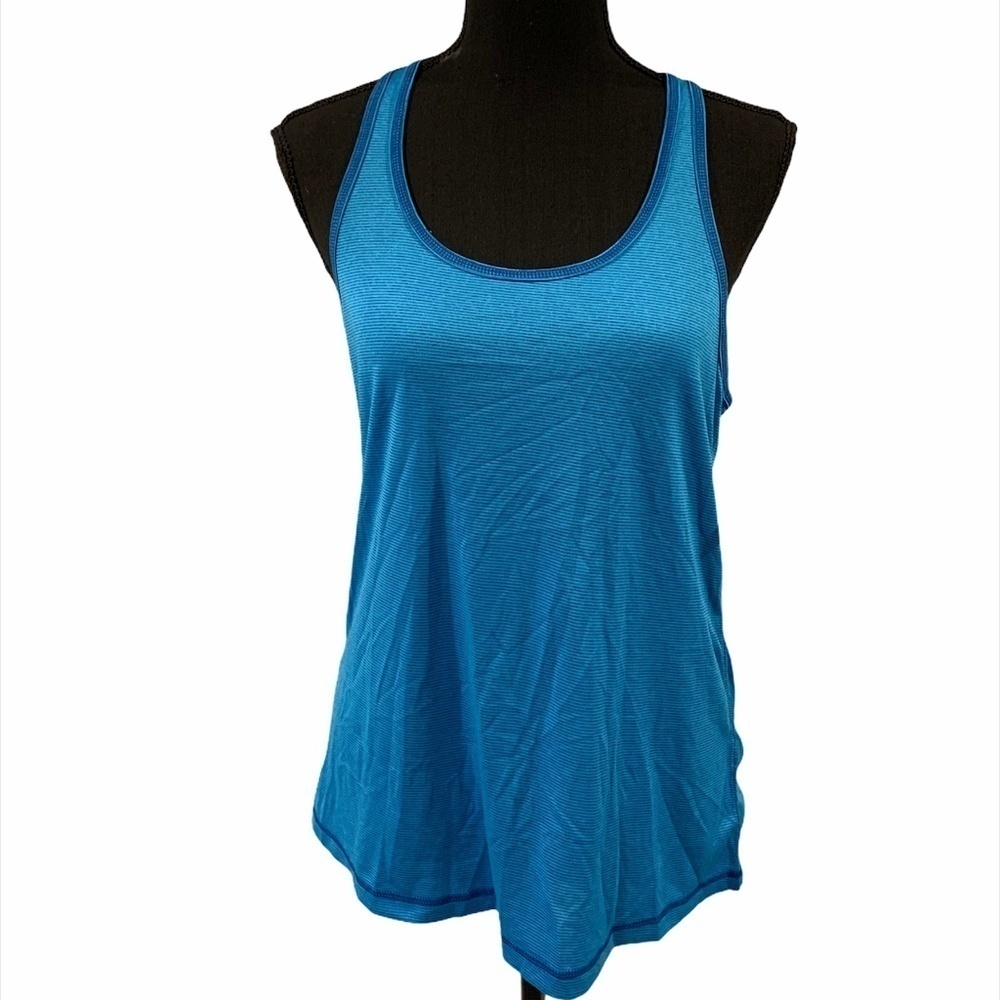 Z by Zella Tiny Tech Tank in Blue Stripes